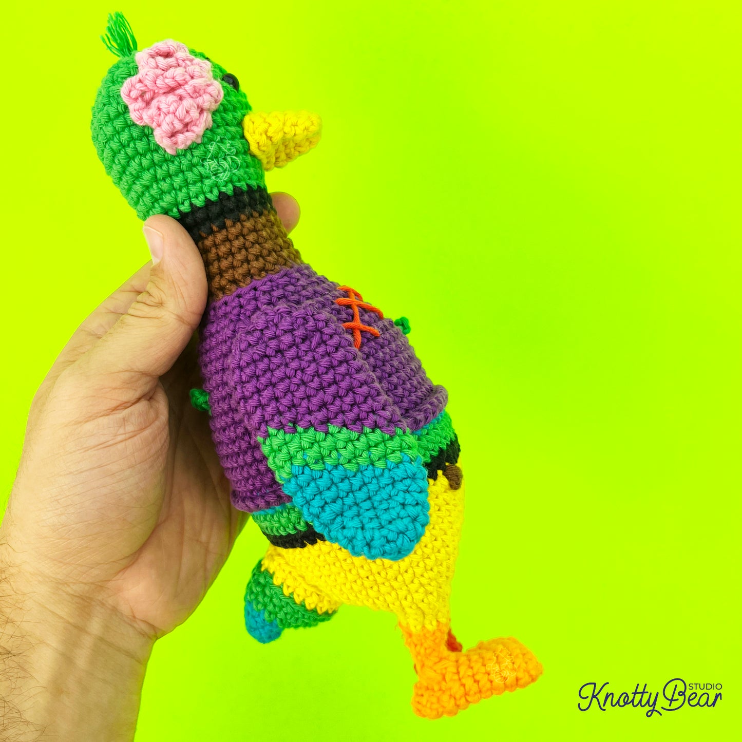 Buster the Zombie Duck - PDF crochet pattern