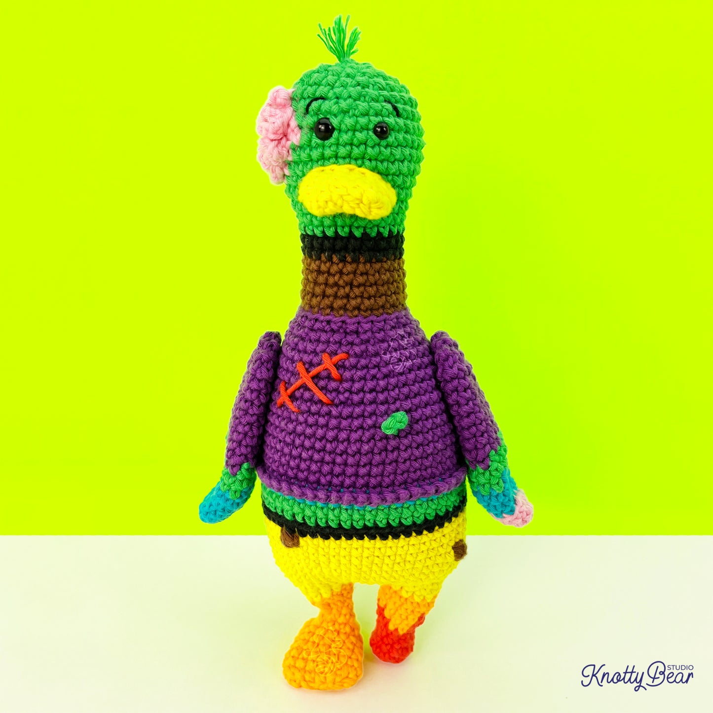 Buster the Zombie Duck - PDF crochet pattern