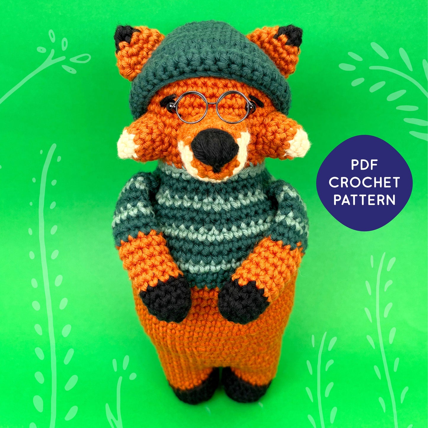 Frederick the fox - PDF crochet pattern