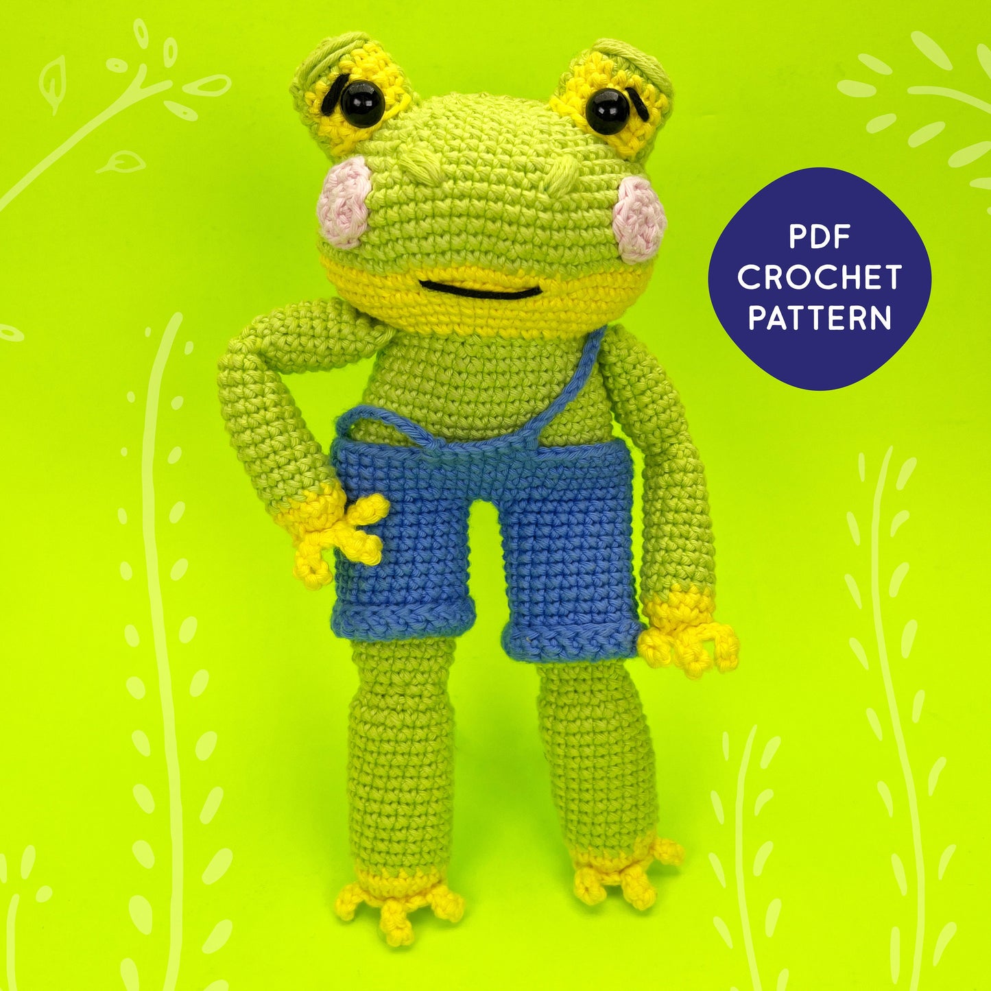 Dougie the bullfrog - PDF crochet pattern
