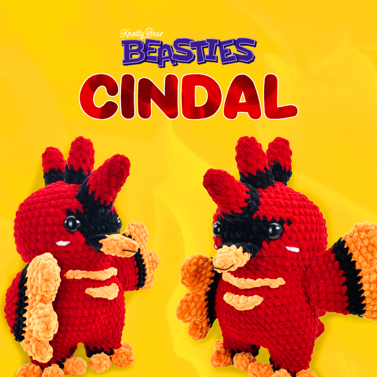 Cindal Fire Cardinal Beastie - PDF crochet pattern