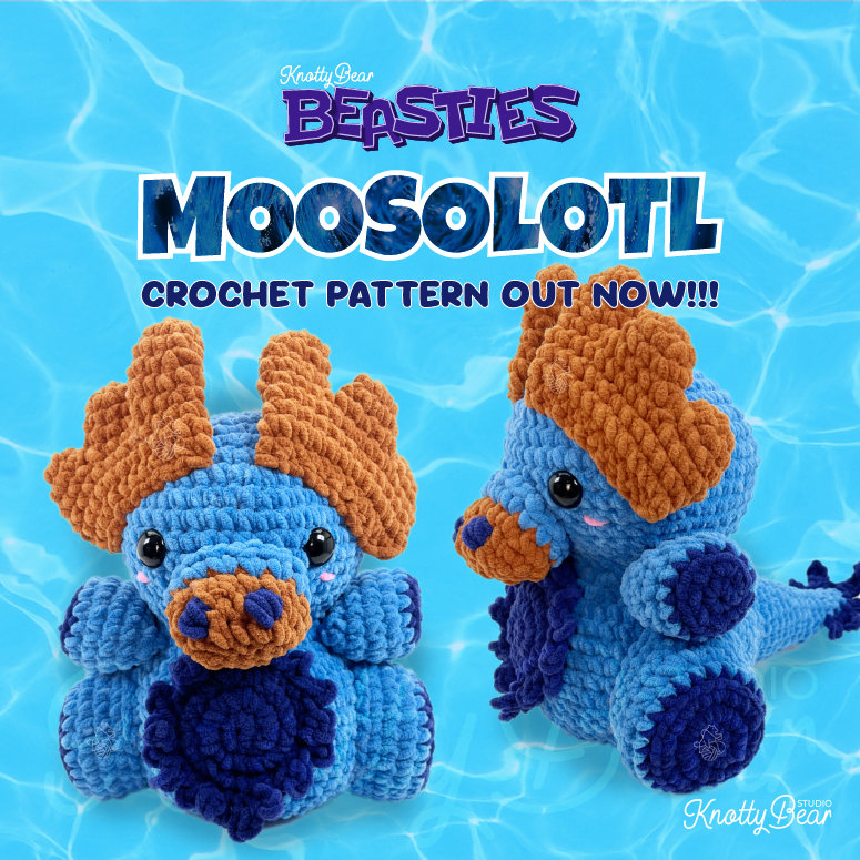 Moosolotl Water Beastie - PDF crochet pattern