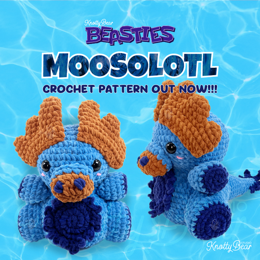 Moosolotl Water Beastie - PDF crochet pattern