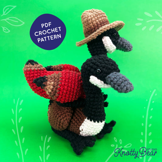 Lucy the Canadian Mountie Goose - PDF crochet pattern