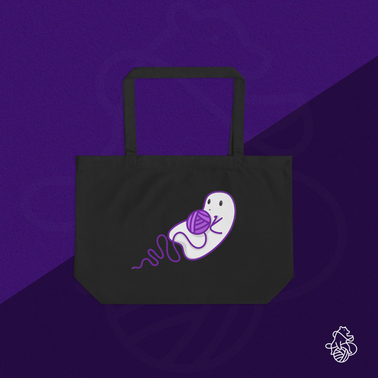 Yarn Ghost Large organic tote bag