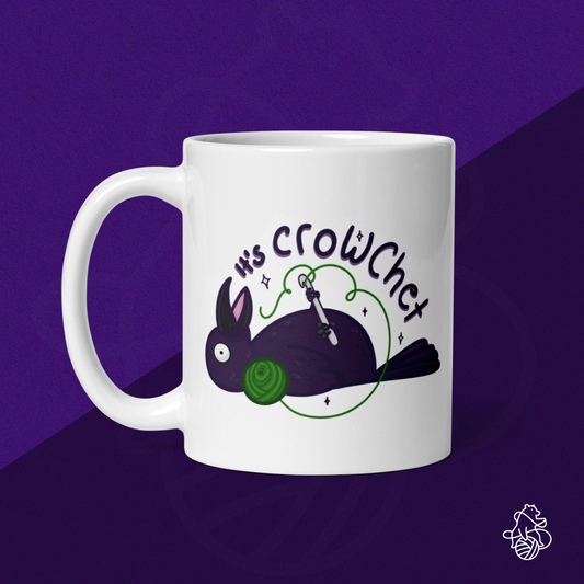 Crow-chet mug White glossy mug