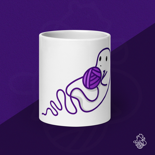 Yarn Ghost White glossy mug