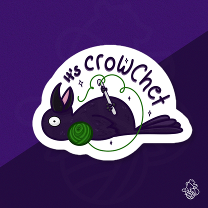 Crow-chet Sticker