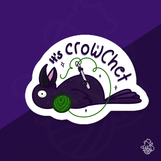 Crow-chet Sticker