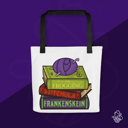 Book Stack Tote Bag