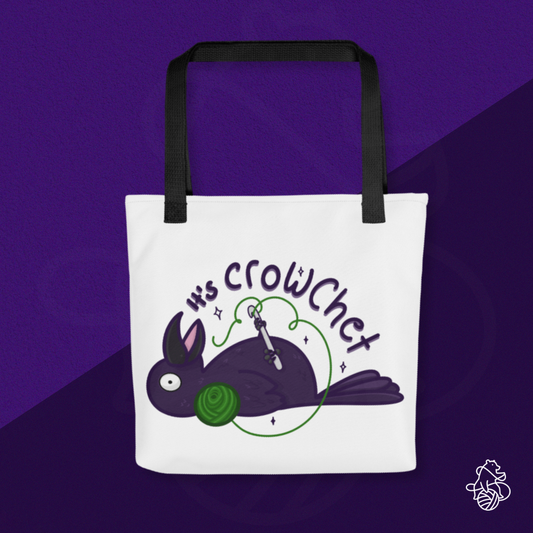 Crow-chet Tote Bag