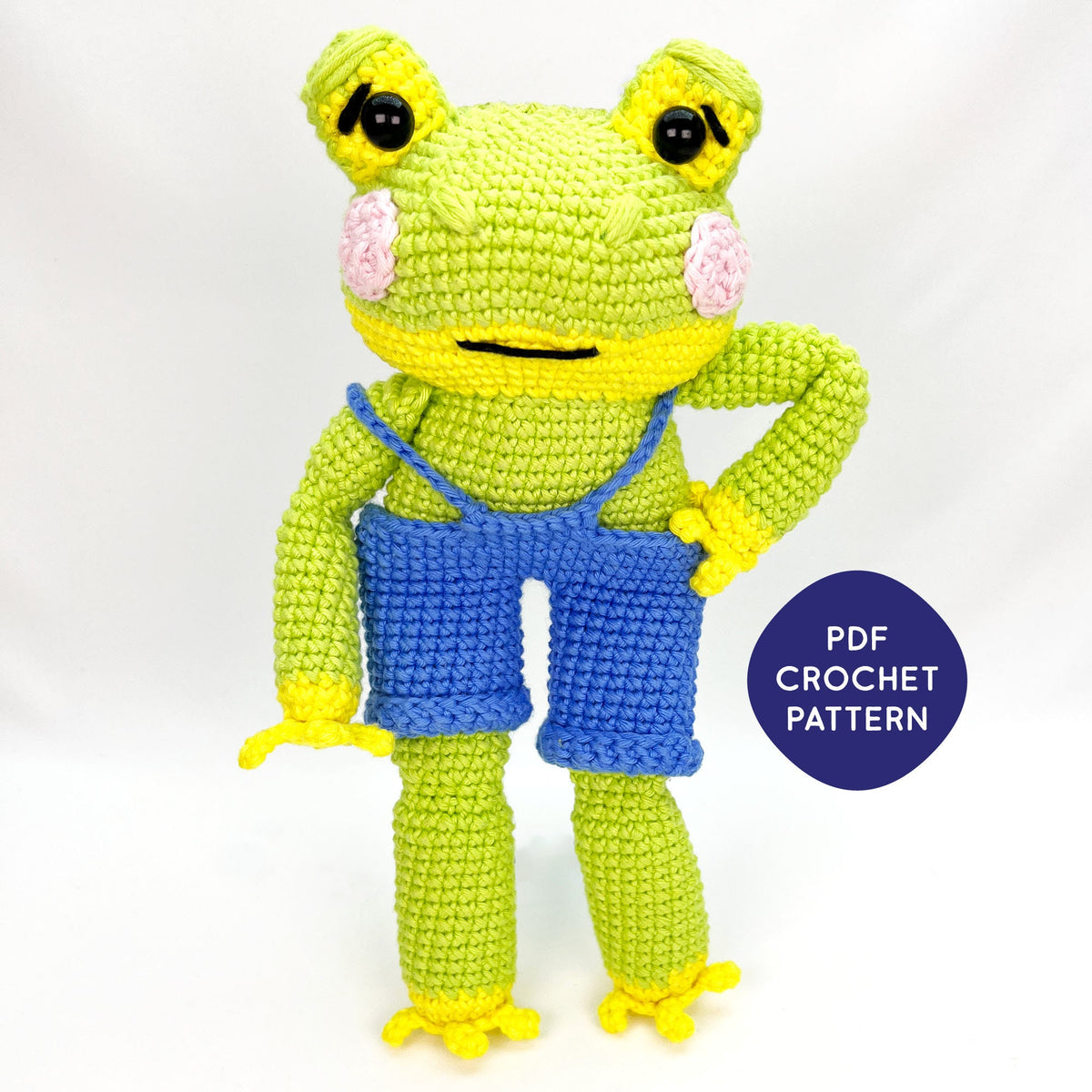 Dougie the bullfrog - PDF crochet pattern – Knotty Bear Studio